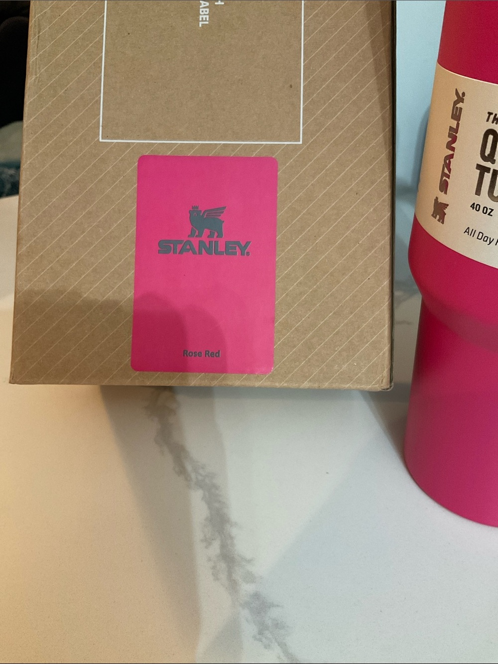 Stanley Quencher H2.0 Tumbler - Rose Red - 40oz. - New - Picture 5 of 8